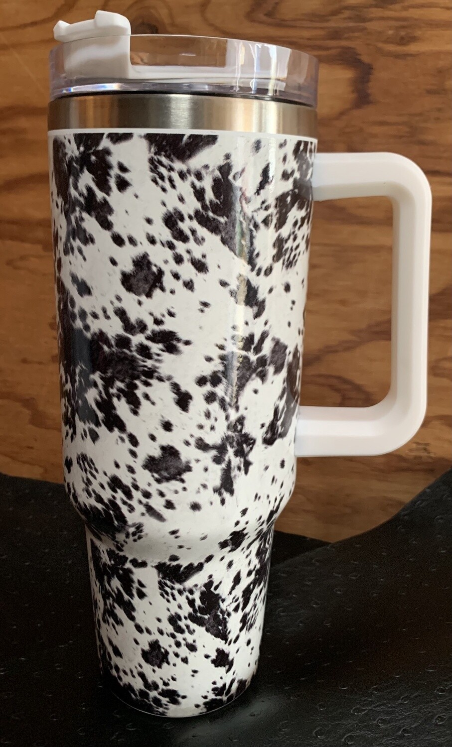 Splatter Cow Print Tumbler