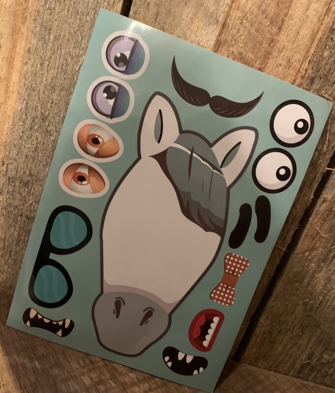 Cartoon Horse Sticker Sheet
