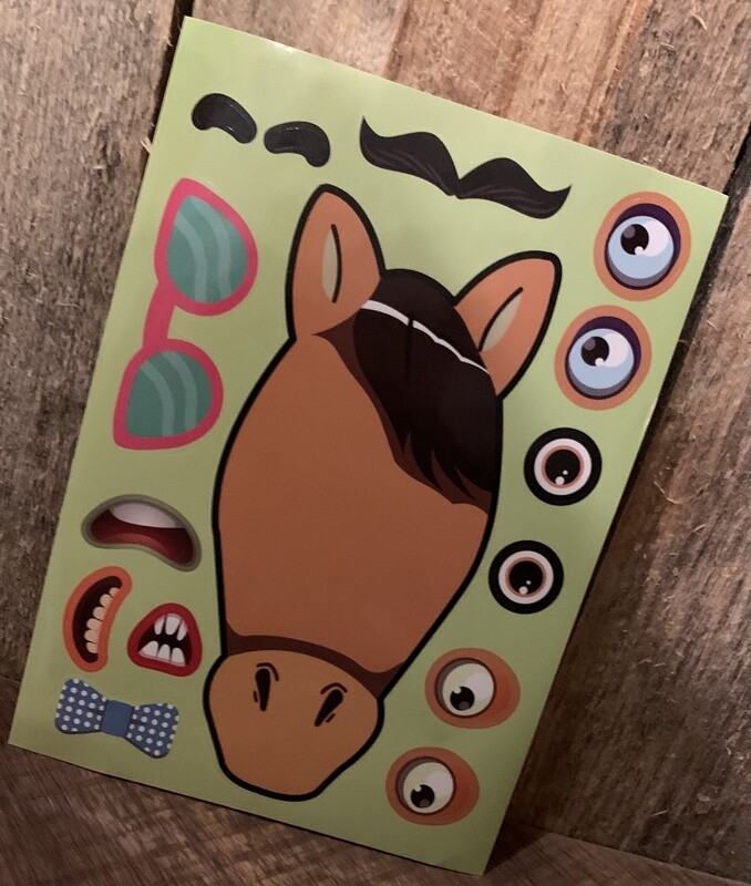 Cartoon Horse Sticker Sheet