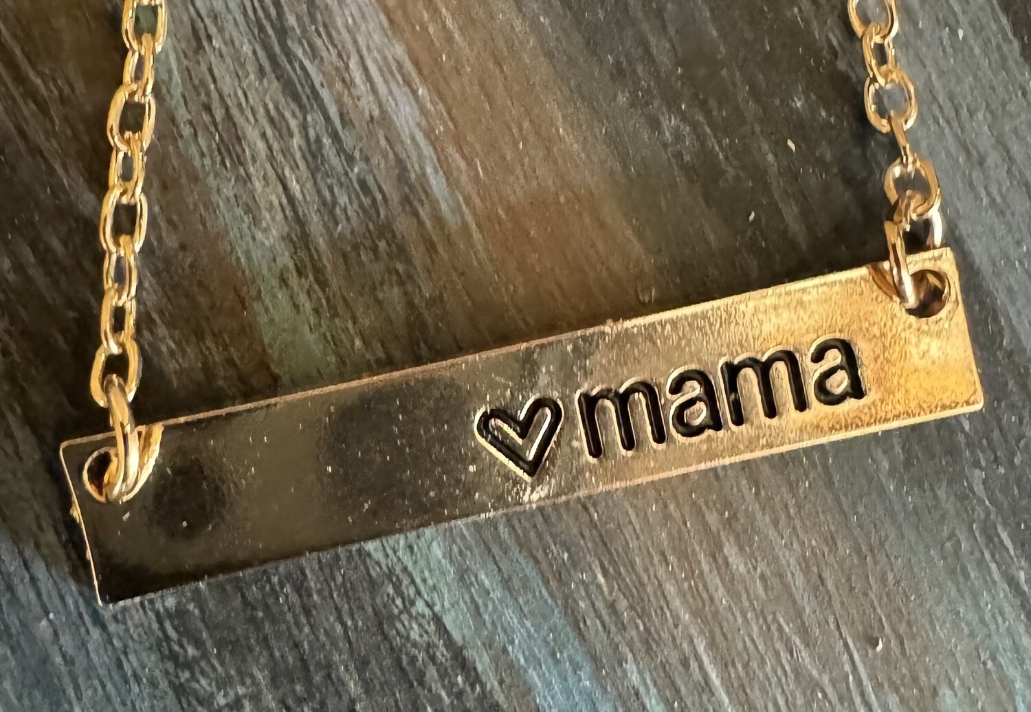 Mama Bar Necklace, Colour: Gold Color