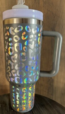 Gray Cheetah Tumbler