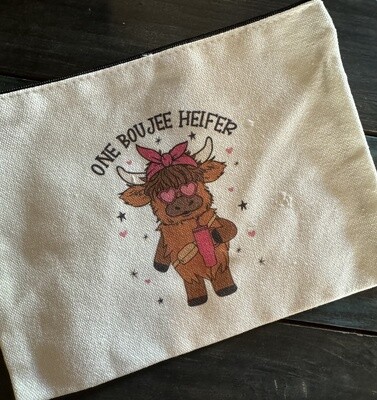 Cow Zippered Pouch