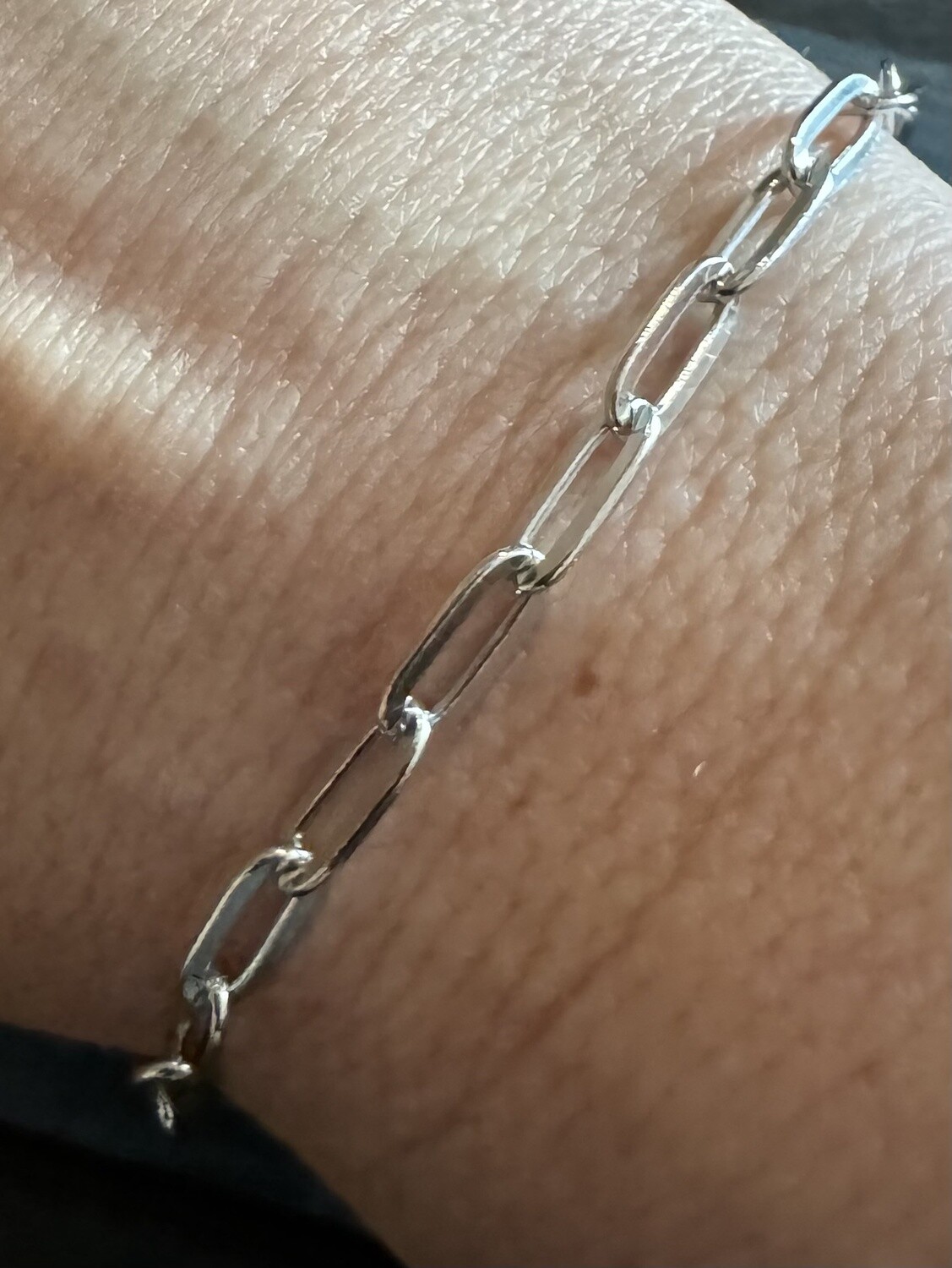 Sterling Silver Paperclip Bracelet