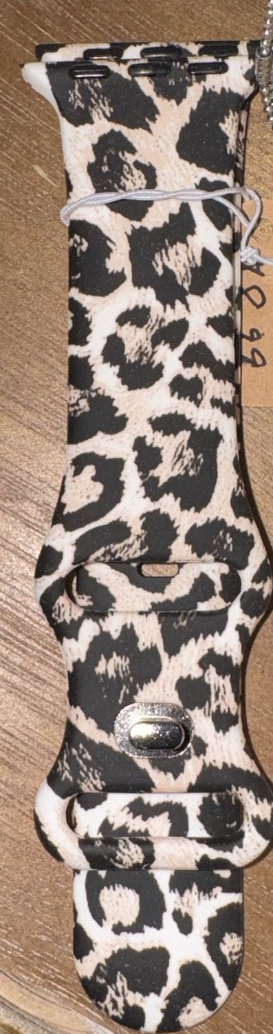 Leopard Print Watch Band, Size: 38/40/41