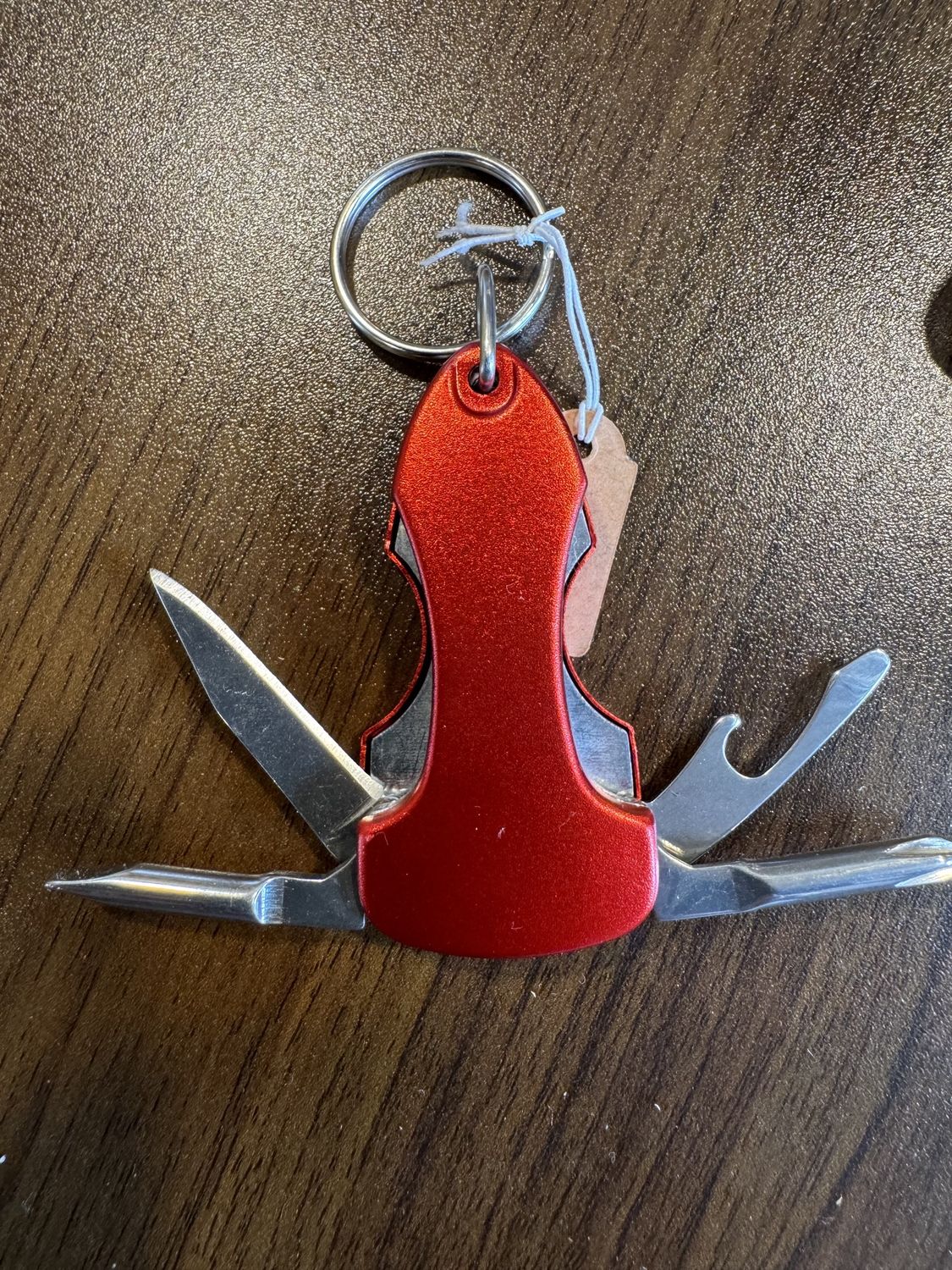 Multi Function Tool Keychain, Colour: Red
