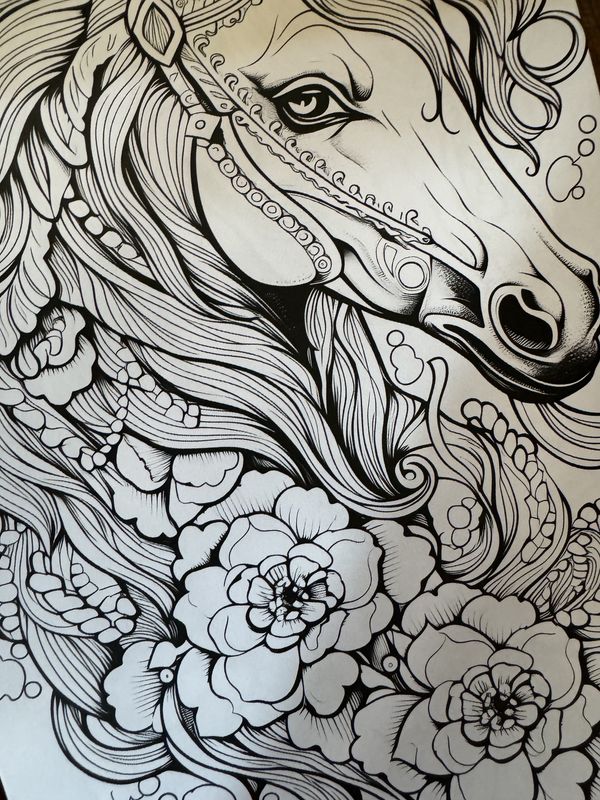 Majestic Horse Coloring Book