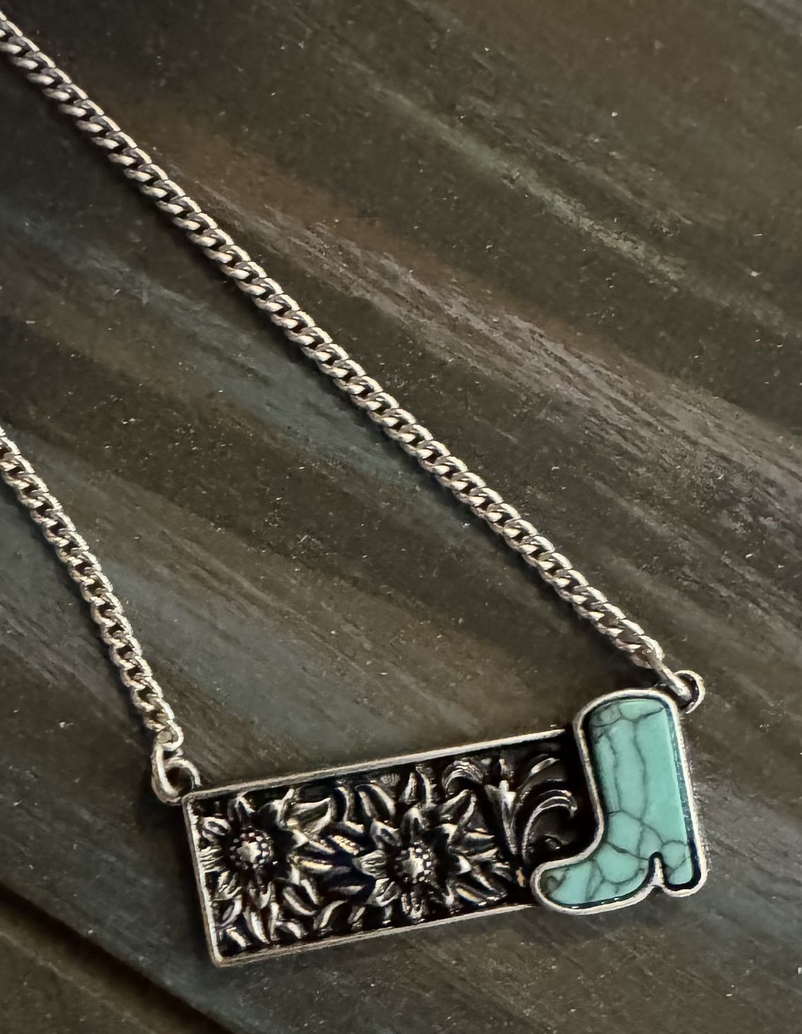 Nameplate Necklace, Style: Boot