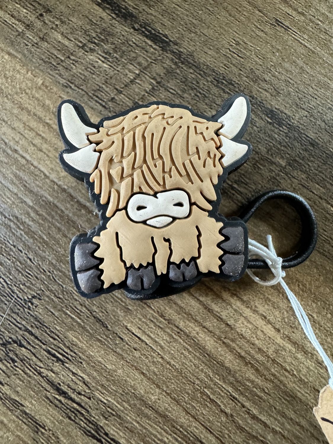 Highland Cow Straw Topper, Colour: Tan