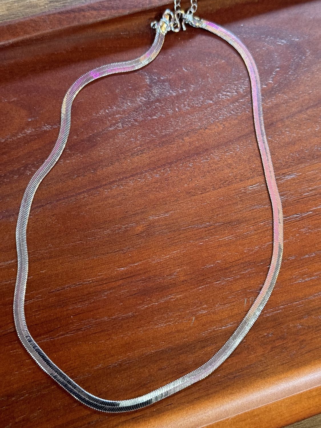 Sterling Silver Herringbone Necklace
