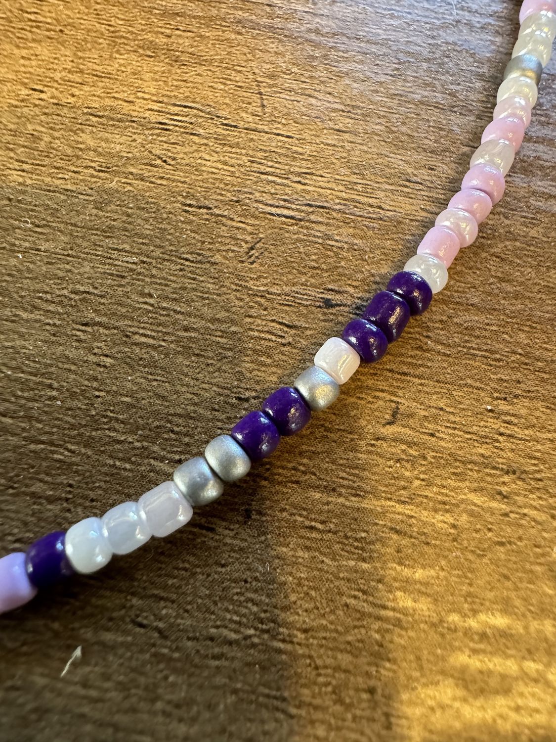 Boho Beaded Necklace Too, Colour: Purple