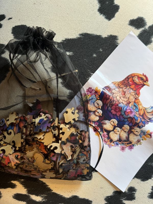 Hen &amp; Chicks Pouch Puzzle