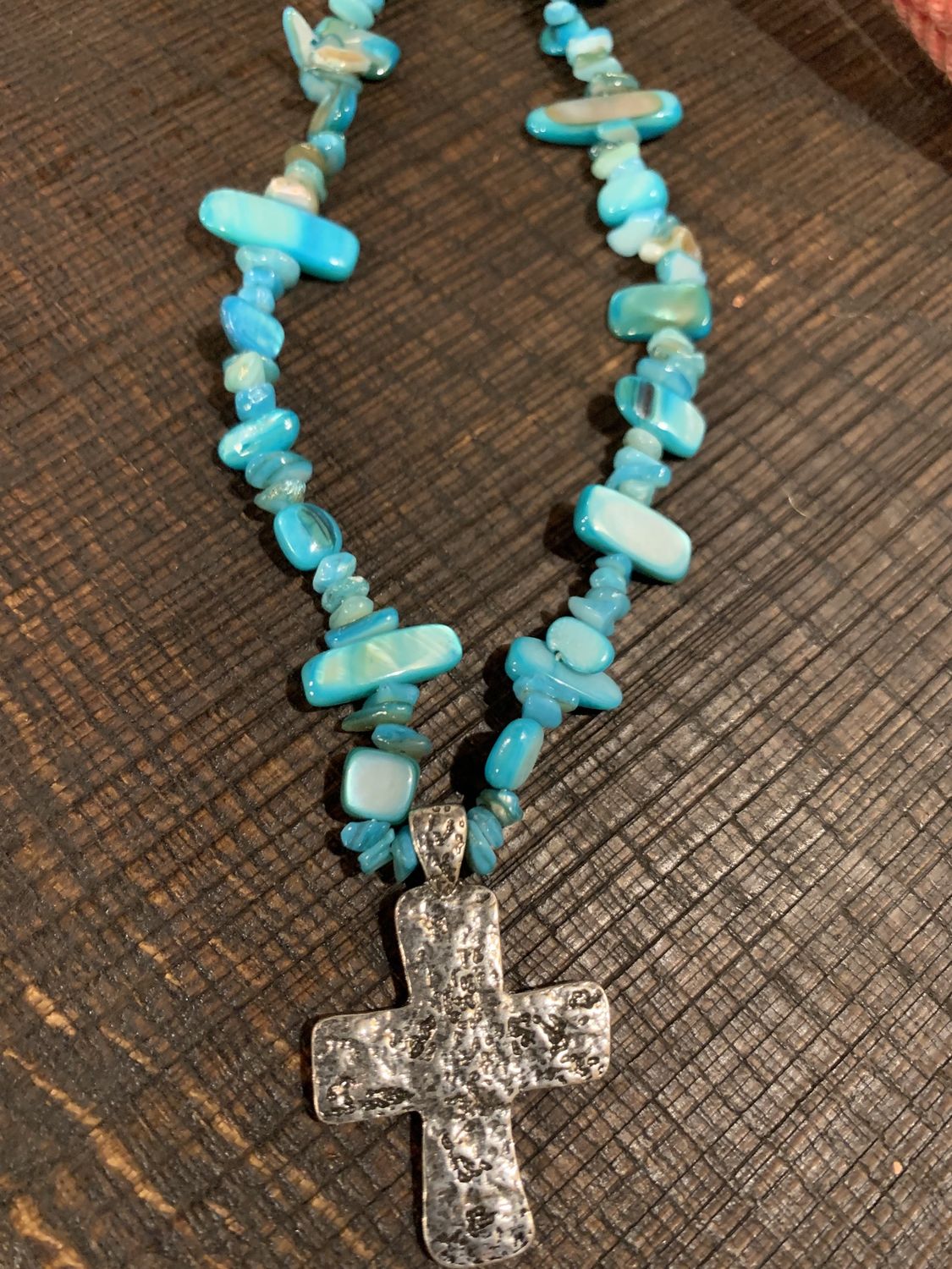 Western  Beaded Cross Necklace