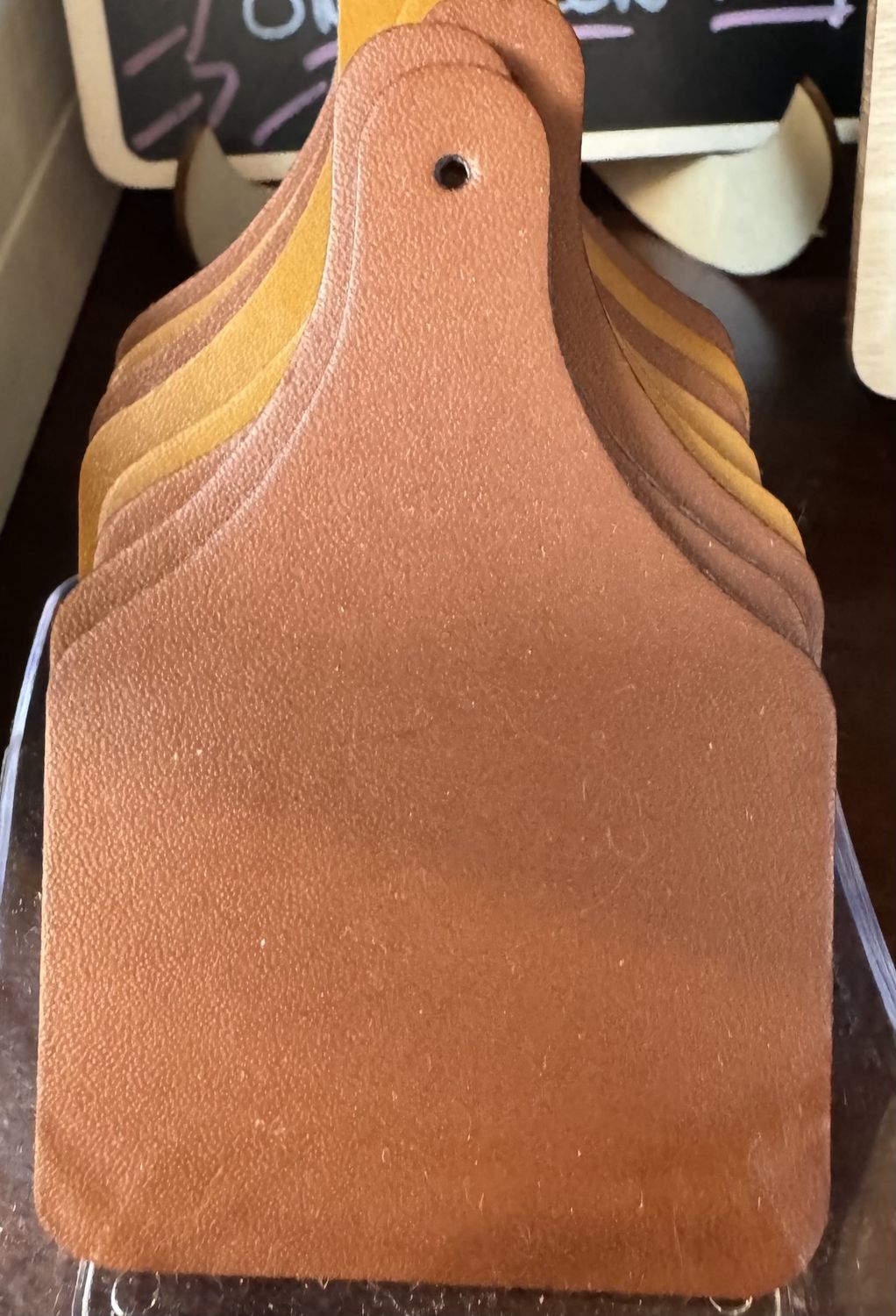 Leather Cow Tags