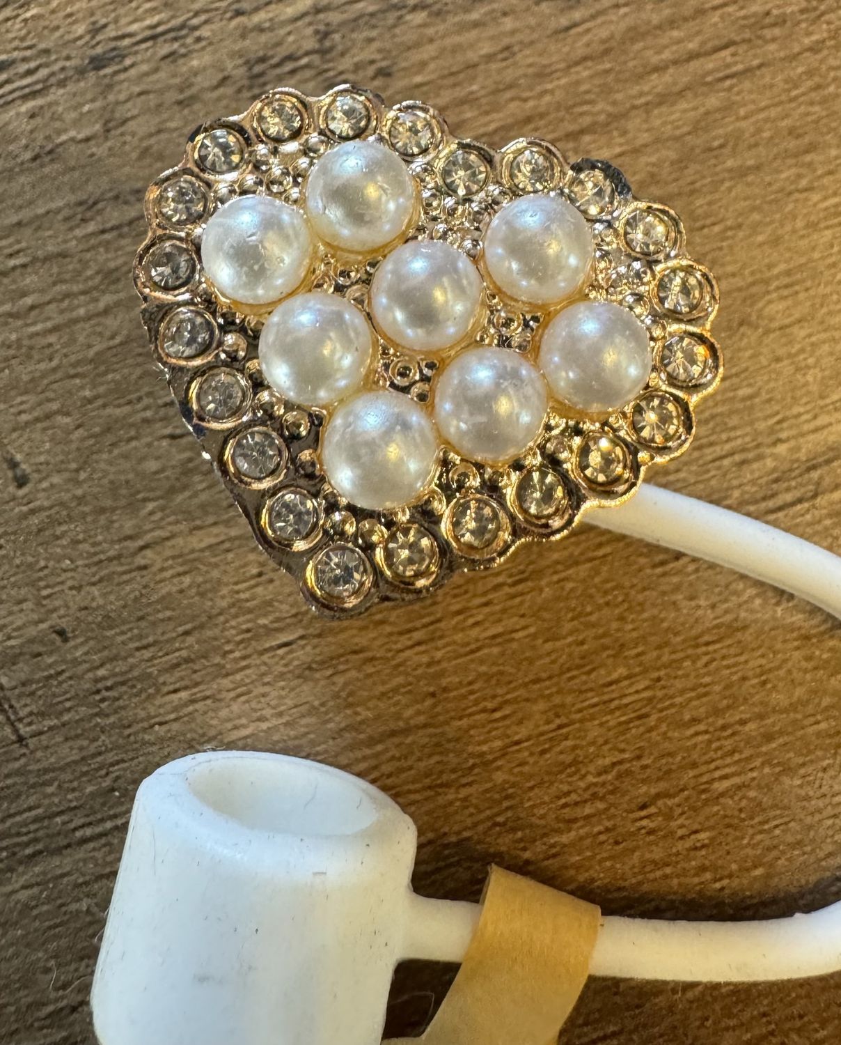Pearly Straw Toppers, Style: Heart