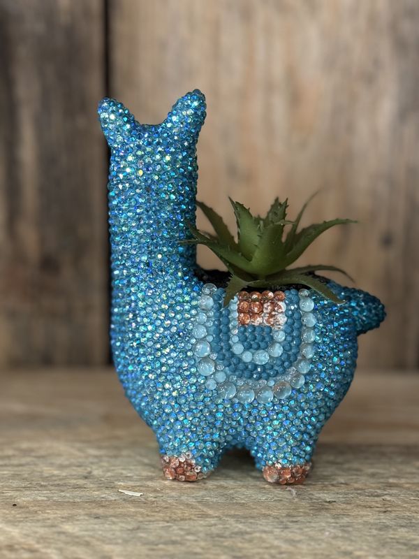 Crystal Llama Planter