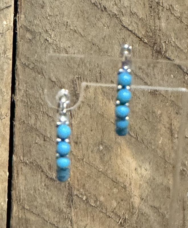Turquoise Mini Hoop Earrings