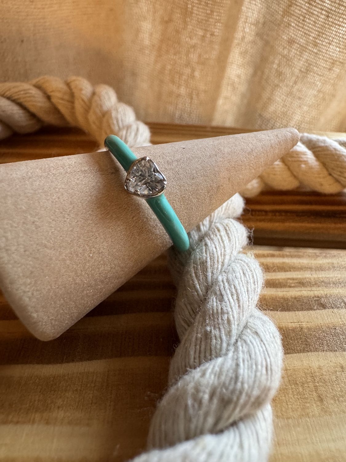 Enamel Heart Ring