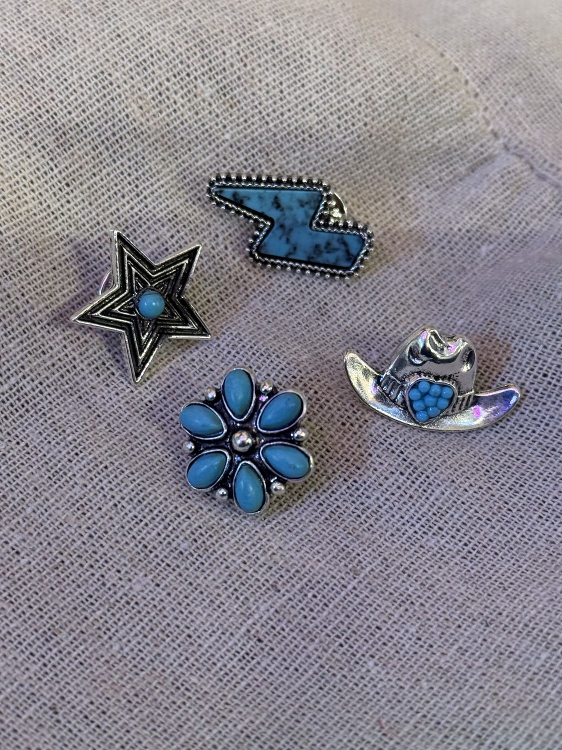Faux Turquoise Hat Pin