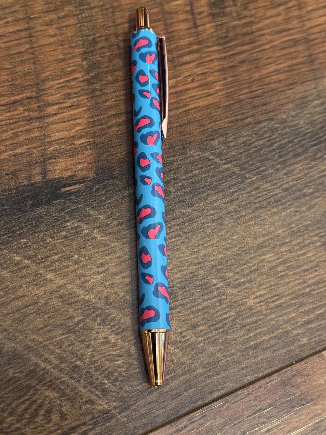 Leopard Print Pens, Colour: Blue