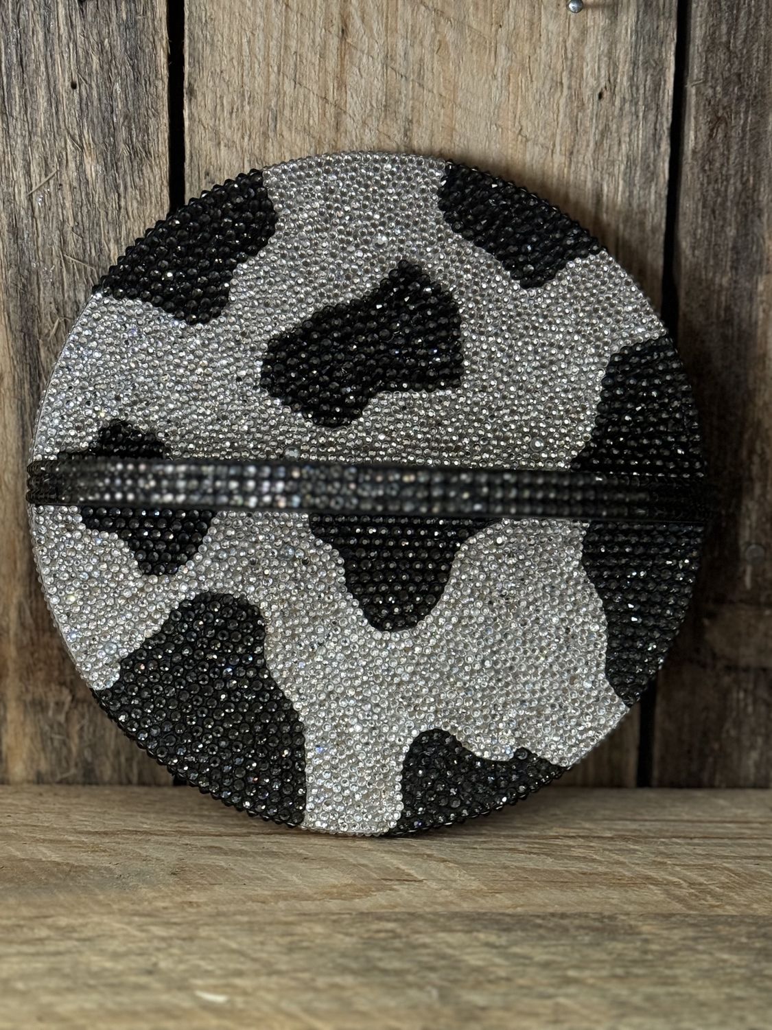Crystal Cow Print Shelf
