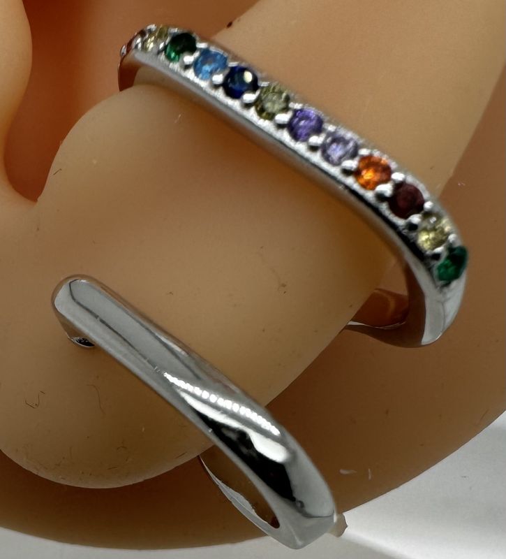 Sterling Silver Earrings with Colored Stones
