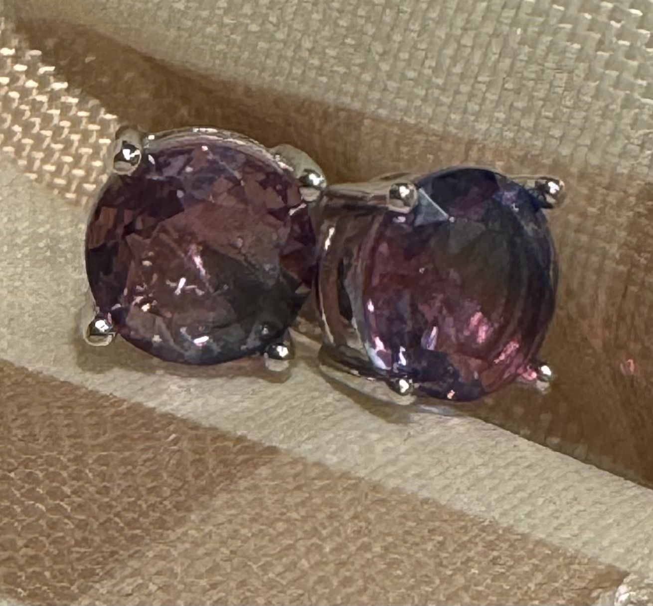 Sterling Silver Tourmaline Stud Earrings
