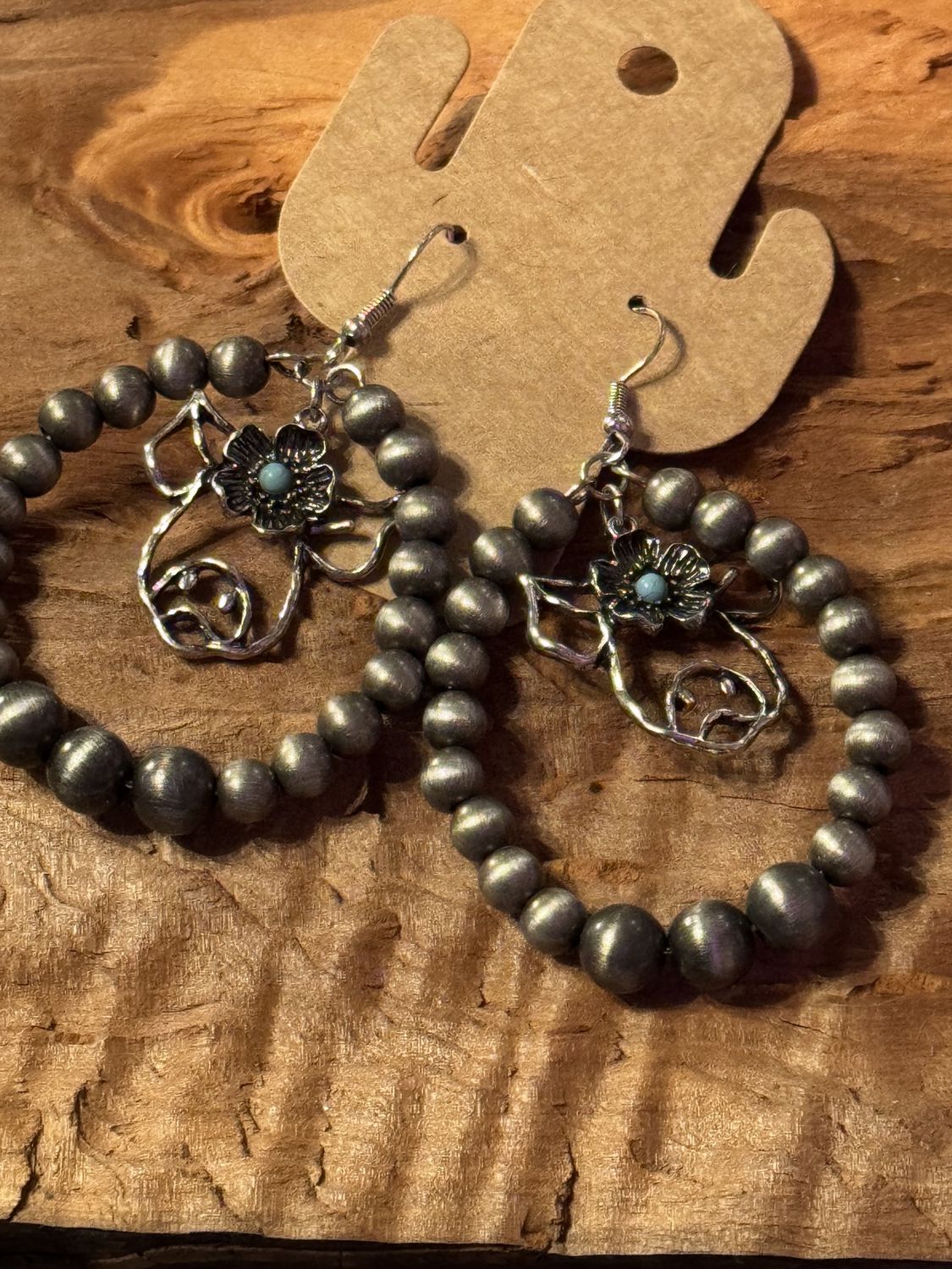 Navajo Pearls and Pigs Earrings