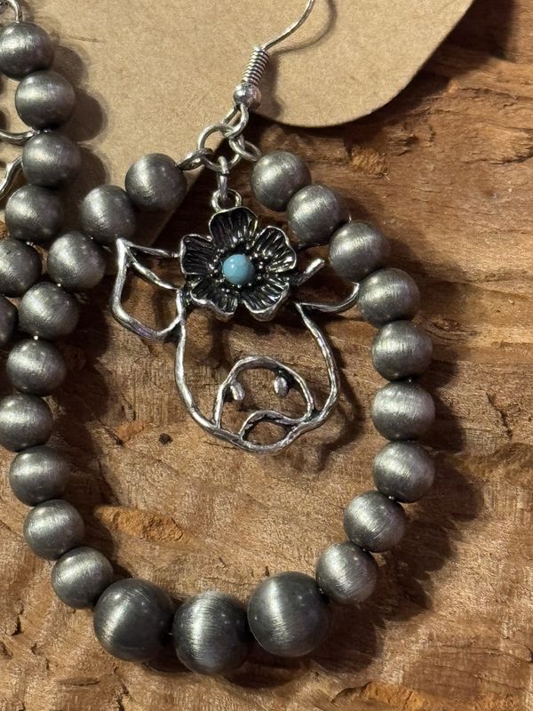 Navajo Pearls and Pigs Earrings