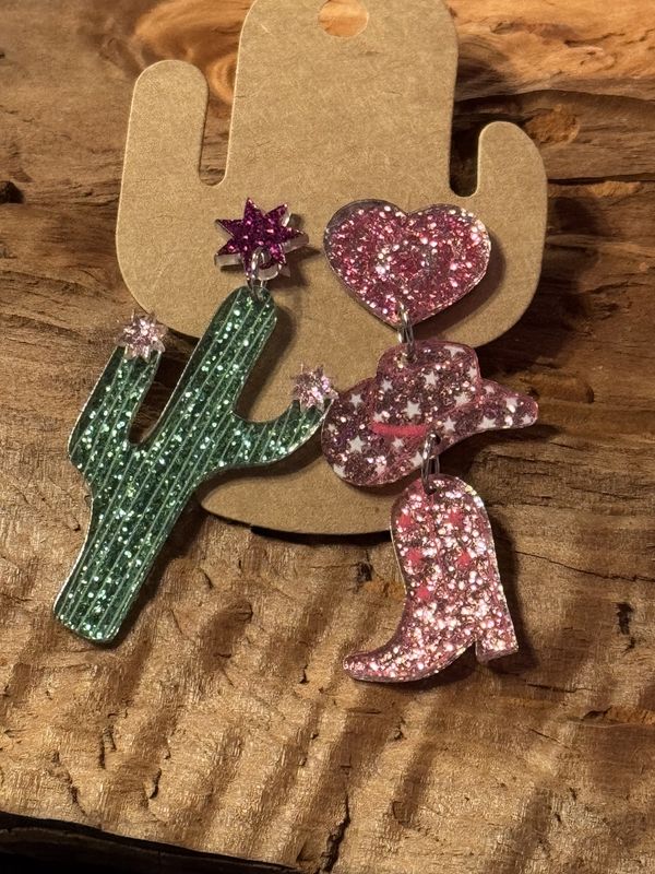 Western Mismatched Earrings