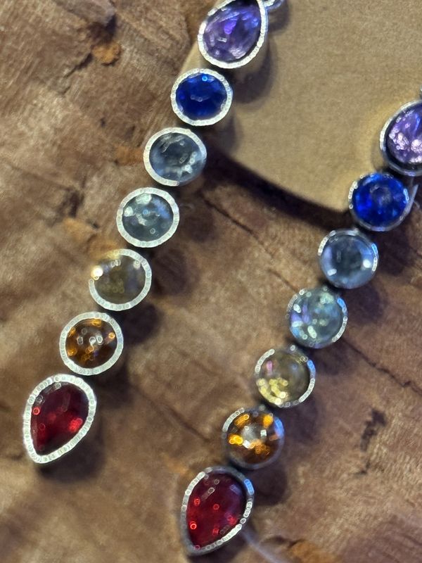Rainbow Drop Crystal Earrings
