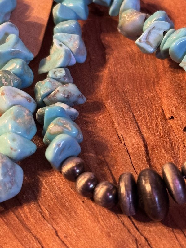 Chunky Turquoise Teardrop Beaded Earrings