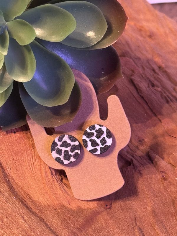 Western Wooden Stud Earrings