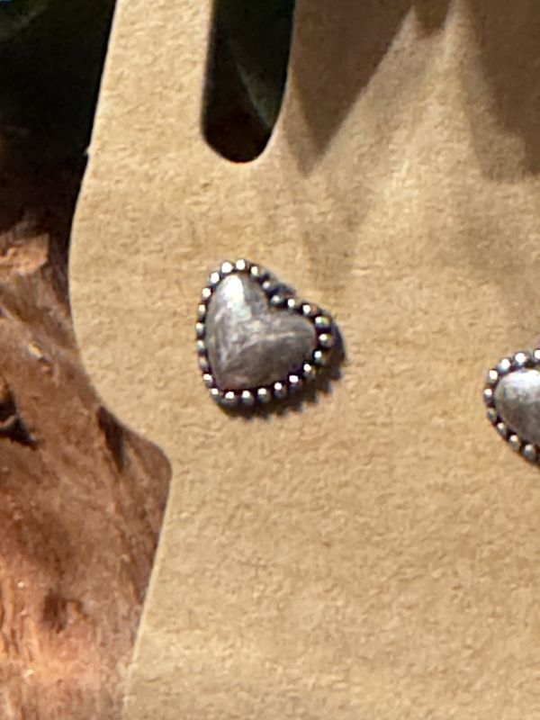 Sterling Silver Heart Studs