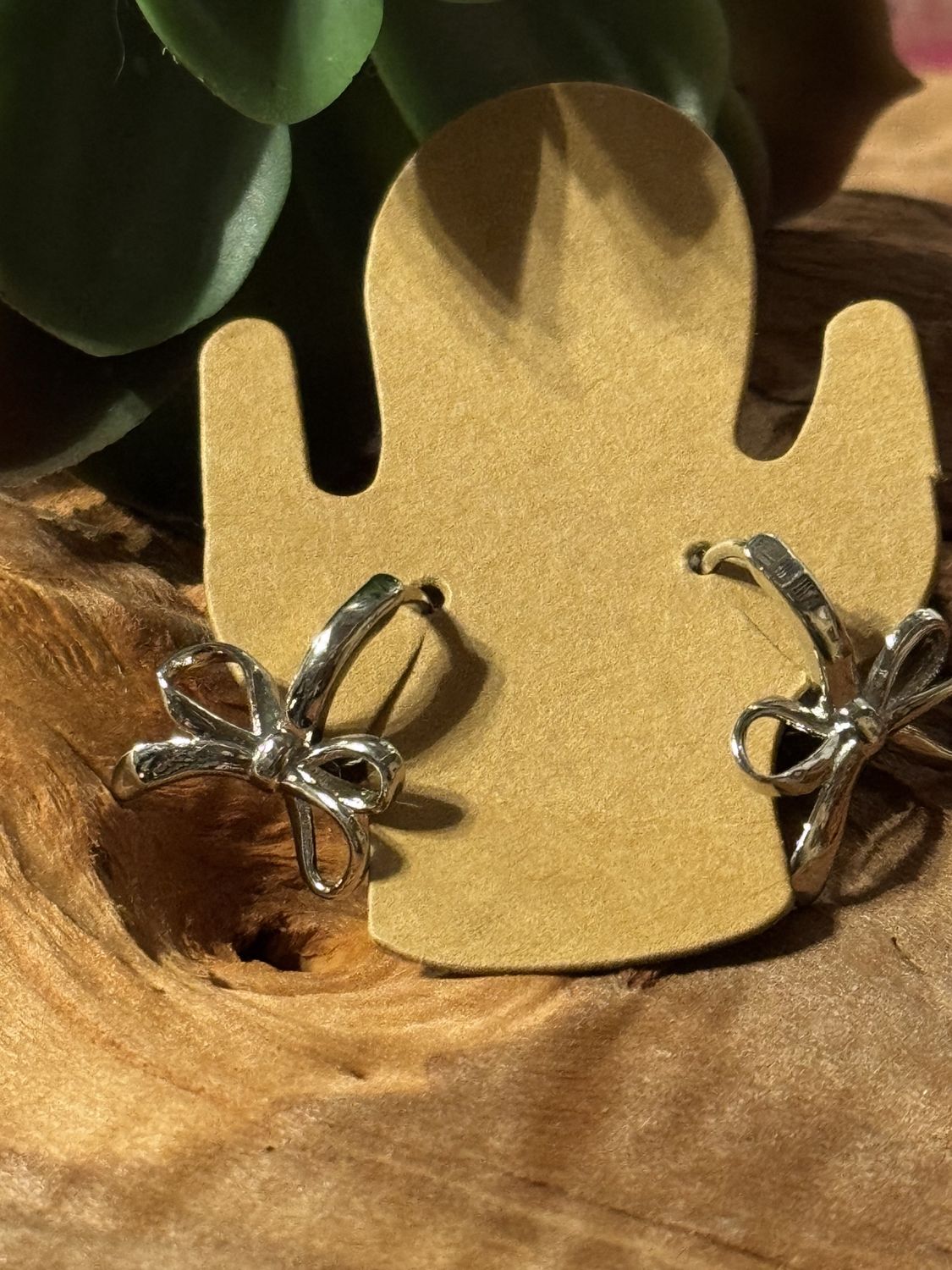 Sterling Silver Beautiful Bow Mini Hoops