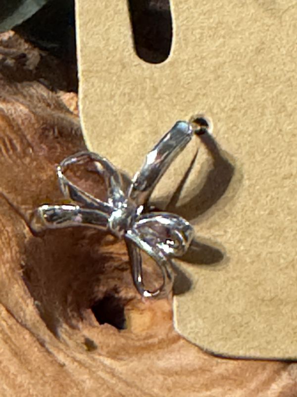 Sterling Silver Beautiful Bow Mini Hoops