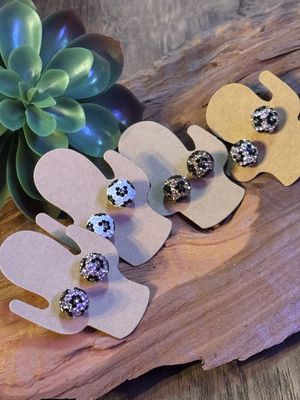 Crystal Animal Print Studs