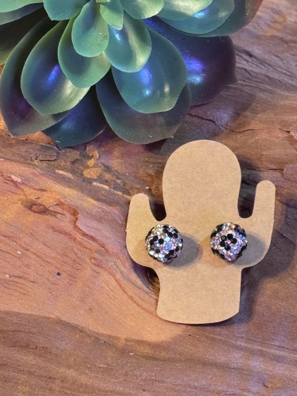 Crystal Animal Print Studs