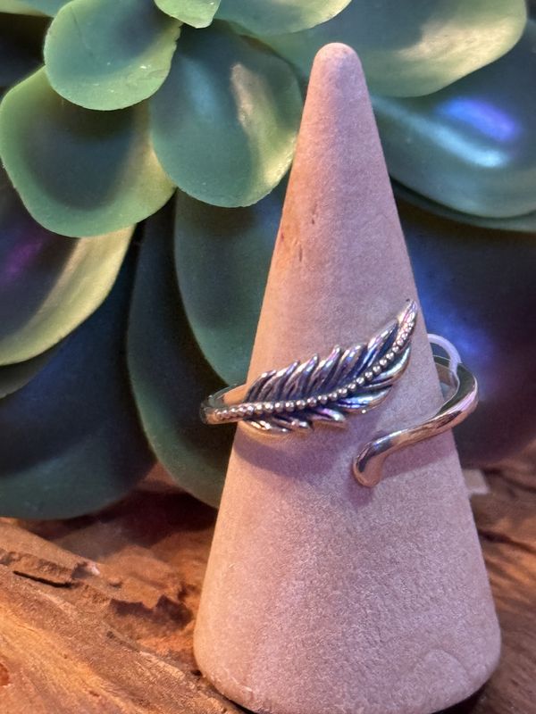 Sterling Silver Feather Ring