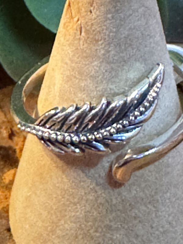 Sterling Silver Feather Ring