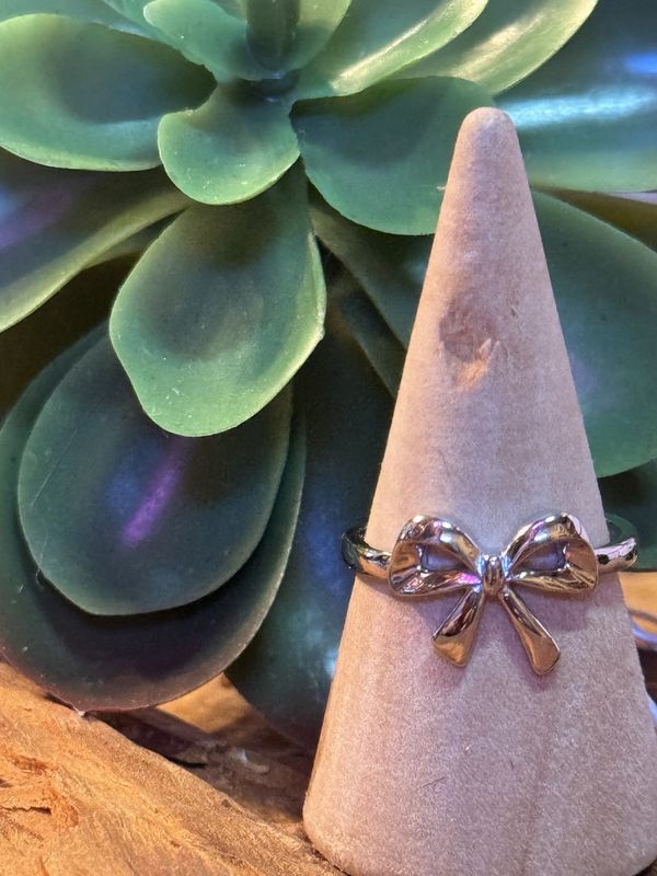 Sterling Silver Bow Ring Too