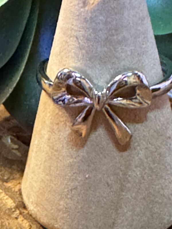 Sterling Silver Bow Ring Too
