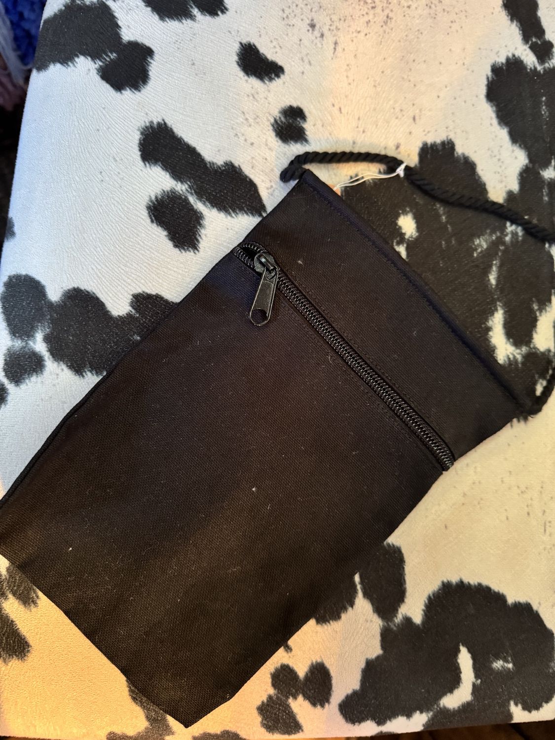 Canvas Crossbody Purse, Colour: Black