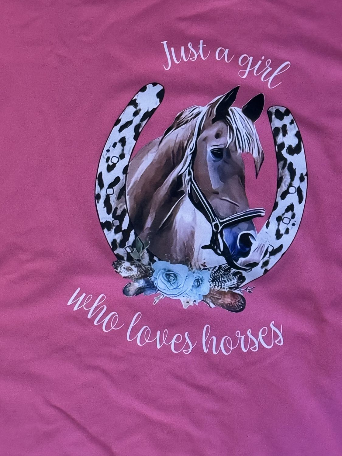 Girl Loves Horses Tee, Size: 12