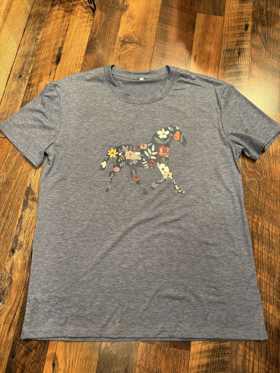 Floral Horse Tee, Size: Large