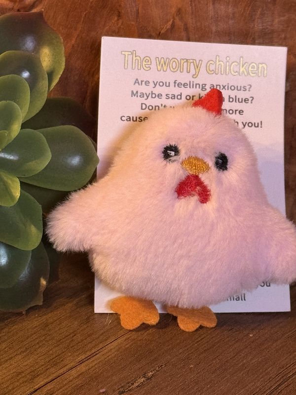 The Worry Chicken – Lapel Pin for Comfort &amp; Courage