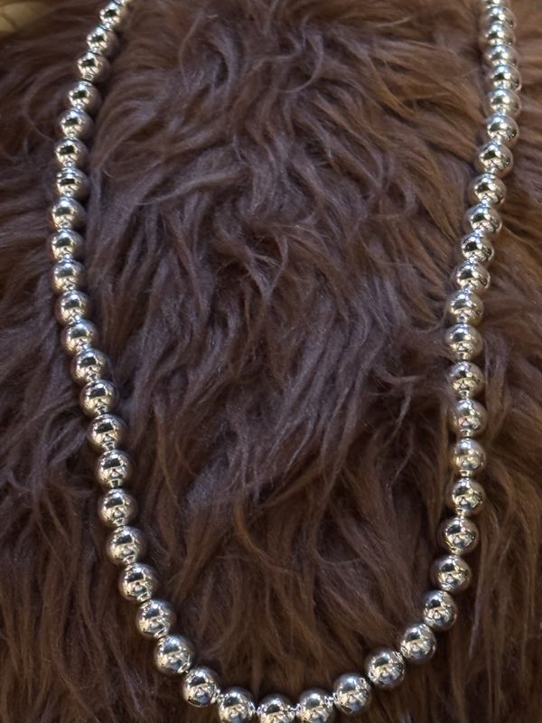 Sterling Silver Beaded Necklace