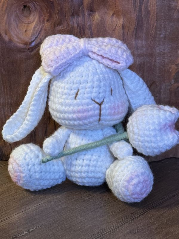 Tulip the Hand Crocheted Bunny