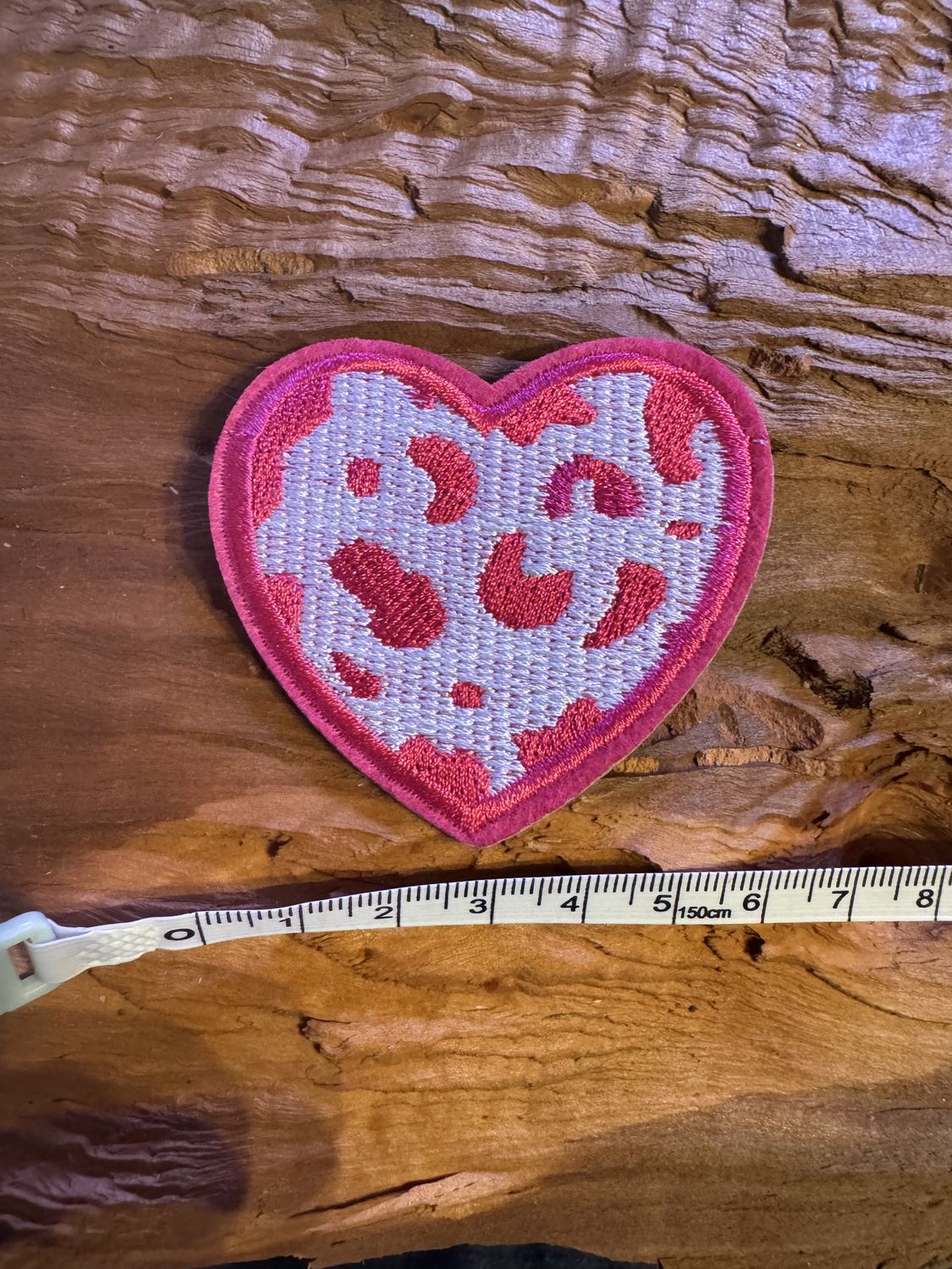 Western Patches, Style: Pk Cowprint Heart