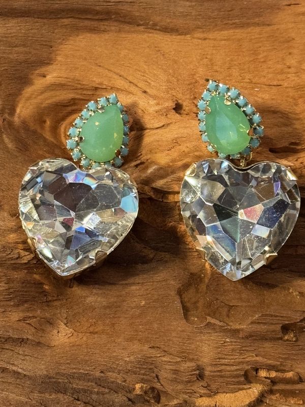 Crystal Heart Earrings