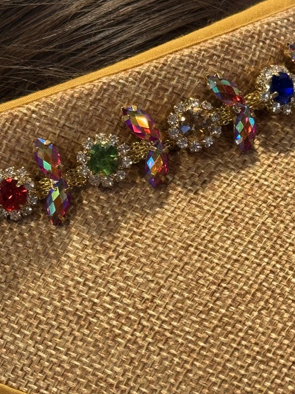 Golden Gemstone Visor – One-of-a-Kind Jeweled Crown